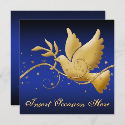 Taube des Friedens Einladung (Vorne/Hinten)