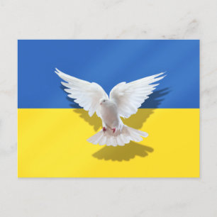 Taube des Friedens - Flagge der Ukraine - Freiheit Postkarte