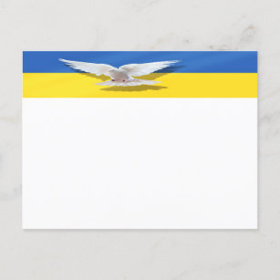 Taube des Friedens - Flagge der Ukraine - Freiheit Postkarte