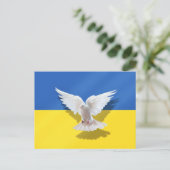 Taube des Friedens - Flagge der Ukraine - Freiheit Postkarte (Stehend Vorderseite)