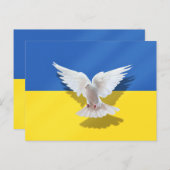 Taube des Friedens - Flagge der Ukraine - Freiheit Postkarte (Vorne/Hinten)