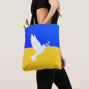Taube des Friedens - Flagge der Ukraine - Freiheit Tasche