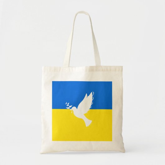 Taube des Friedens - Flagge der Ukraine - Freiheit Tragetasche (Vorne)