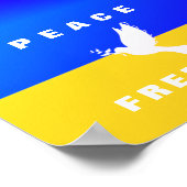 Taube des Friedens - Flagge der Ukraine - Frieden  Poster (Ecke)