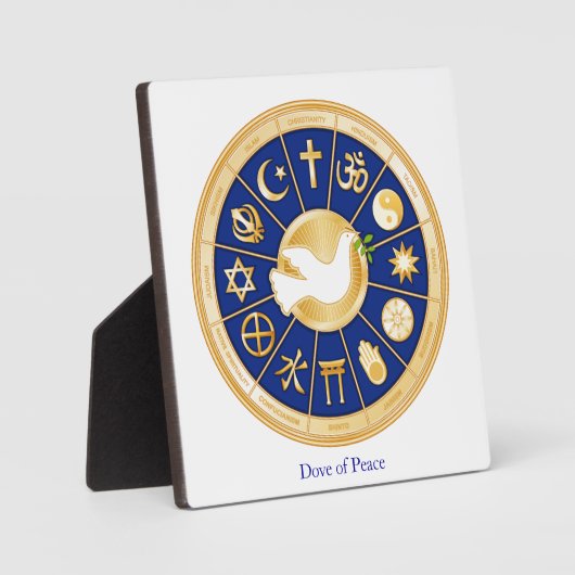 Taube des Friedens Fotoplatte (Vorderseite)