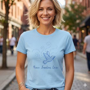 Taube des Friedens. Frieden. Freiheit. Liebe. T-Sh T-Shirt