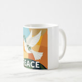 TAUBE DES FRIEDENS GEOMETRISCH KAFFEETASSE (VorderseiteRechts)
