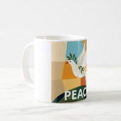 TAUBE DES FRIEDENS GEOMETRISCH KAFFEETASSE (Vorderseite Links)