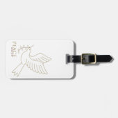 Taube des Friedens Gepäckanhänger (Vorderseite horizontal)