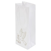 Taube des Friedens Geschenktüte Für Weinflaschen (Rückseite Schrägansicht)
