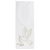 Taube des Friedens Geschenktüte Für Weinflaschen (Rückseite)