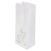 Taube des Friedens Geschenktüte Für Weinflaschen (Vorderseite Schrägansicht)