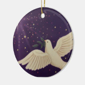 Taube des Friedens Keramik Ornament (Links)