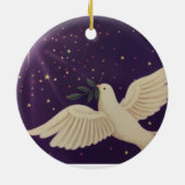 Taube des Friedens Keramik Ornament (Hinten)