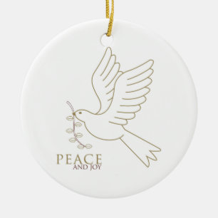 Taube des Friedens Keramik Ornament