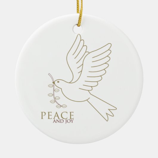 Taube des Friedens Keramik Ornament (Vorne)