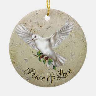 Taube des Friedens Keramik Ornament