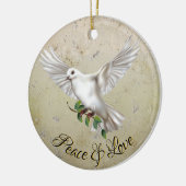 Taube des Friedens Keramik Ornament (Links)