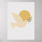 Taube des Friedens mit Olivenzweig Poster (Vorne)