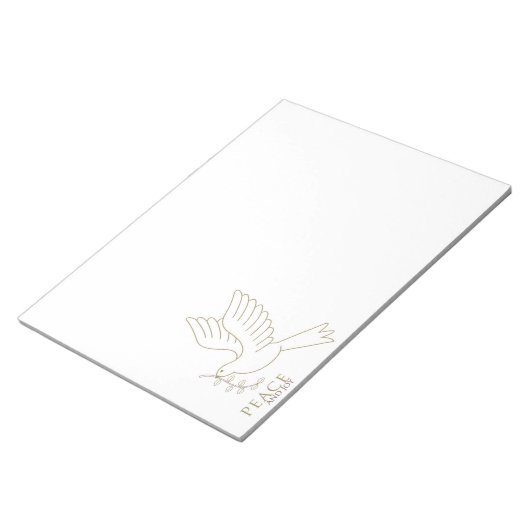 Taube des Friedens Notizblock (angewinkelt)