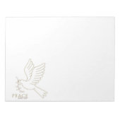 Taube des Friedens Notizblock (Vorderseite)