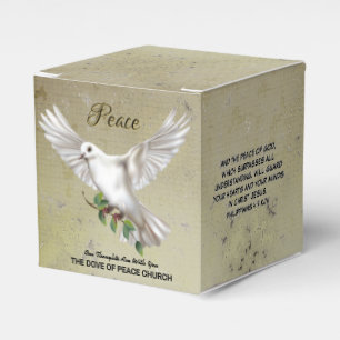 Taube des Friedens personalisierter Schriftvers Geschenkschachtel