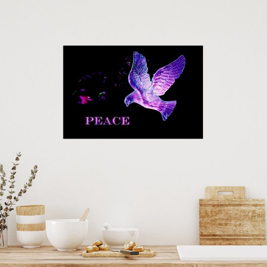 Taube des Friedens Poster (Küche)