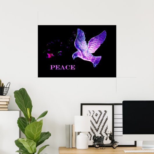 Taube des Friedens Poster (Heimbüro)