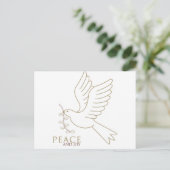 Taube des Friedens Postkarte (Stehend Vorderseite)