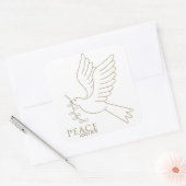 Taube des Friedens Quadratischer Aufkleber (Umschlag)