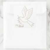 Taube des Friedens Quadratischer Aufkleber (Tasche)