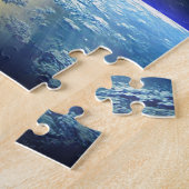 Taube des Friedens über der Erde aus dem Weltraum Puzzle (Seite)