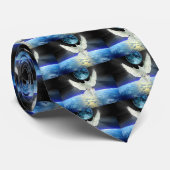 Taube des Friedens über Planeten-Erdsonnenaufgang Krawatte (Gerollt)