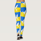 Taube des Friedens - ukrainische Flagge - Frieden Leggings (Rückseite)