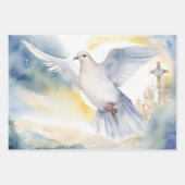 Taube des Friedens und Cross Grace Geschenkpapier Set (Vorderseite 2)