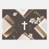 Taube des Friedens und Cross Grace Geschenkpapier Set (Vorderseite)