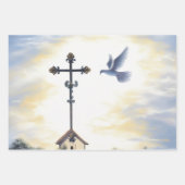 Taube des Friedens und Kreuzreflektion Geschenkpapier Set (Vorderseite)