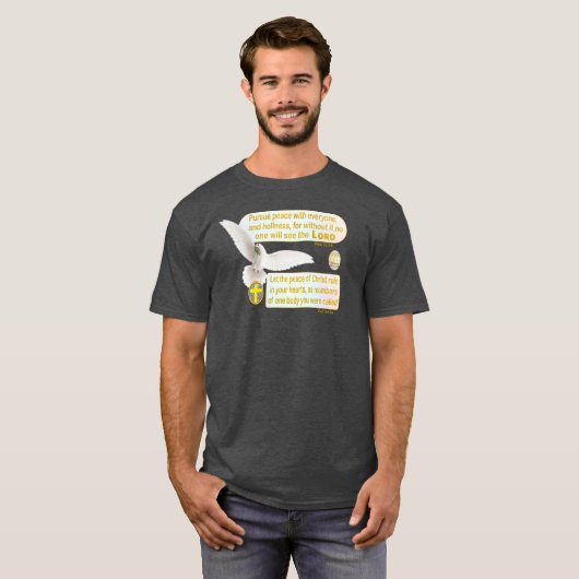 Taube des Friedens (w/web url) T-Shirt (Vorne ganz)