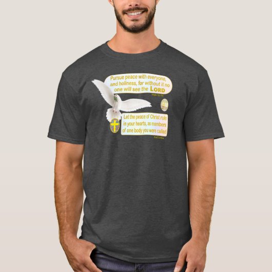 Taube des Friedens (w/web url) T-Shirt (Vorderseite)