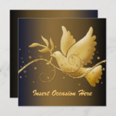 Taube des Friedens Weihnachten religiöse Einladung (Vorne/Hinten)