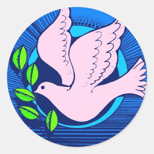 TAUBE DES FRIEDENSaufklebers Runder Aufkleber (Vorderseite)