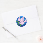 TAUBE DES FRIEDENSaufklebers Runder Aufkleber (Umschlag)