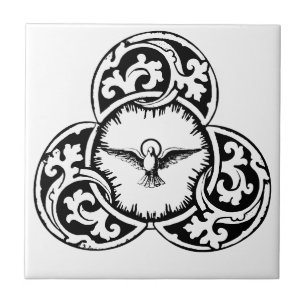 Taube des Heiligen Geistes Christliches Symbol Fliese