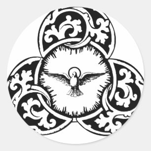 Taube des Heiligen Geistes Christliches Symbol Runder Aufkleber