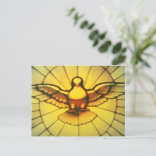 Taube des Heiligen Geistes Postkarte (Stehend Vorderseite)