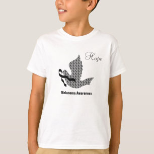 Taube des Hoffnungs-Schwarz-Bandes - Melanom T-Shirt