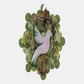 Taube des Weltfriedens und Hoffnung für den Weltfr Ornament Karte (Rechts)