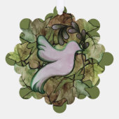 Taube des Weltfriedens und Hoffnung für den Weltfr Ornament Karte (Rückseite)
