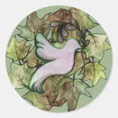 Taube des Weltfriedens und Hoffnung für den Weltfr Runder Aufkleber (Vorderseite)