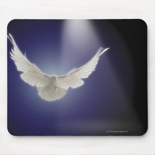 Taube durch Lichtstrahl Mousepad (Vorne)